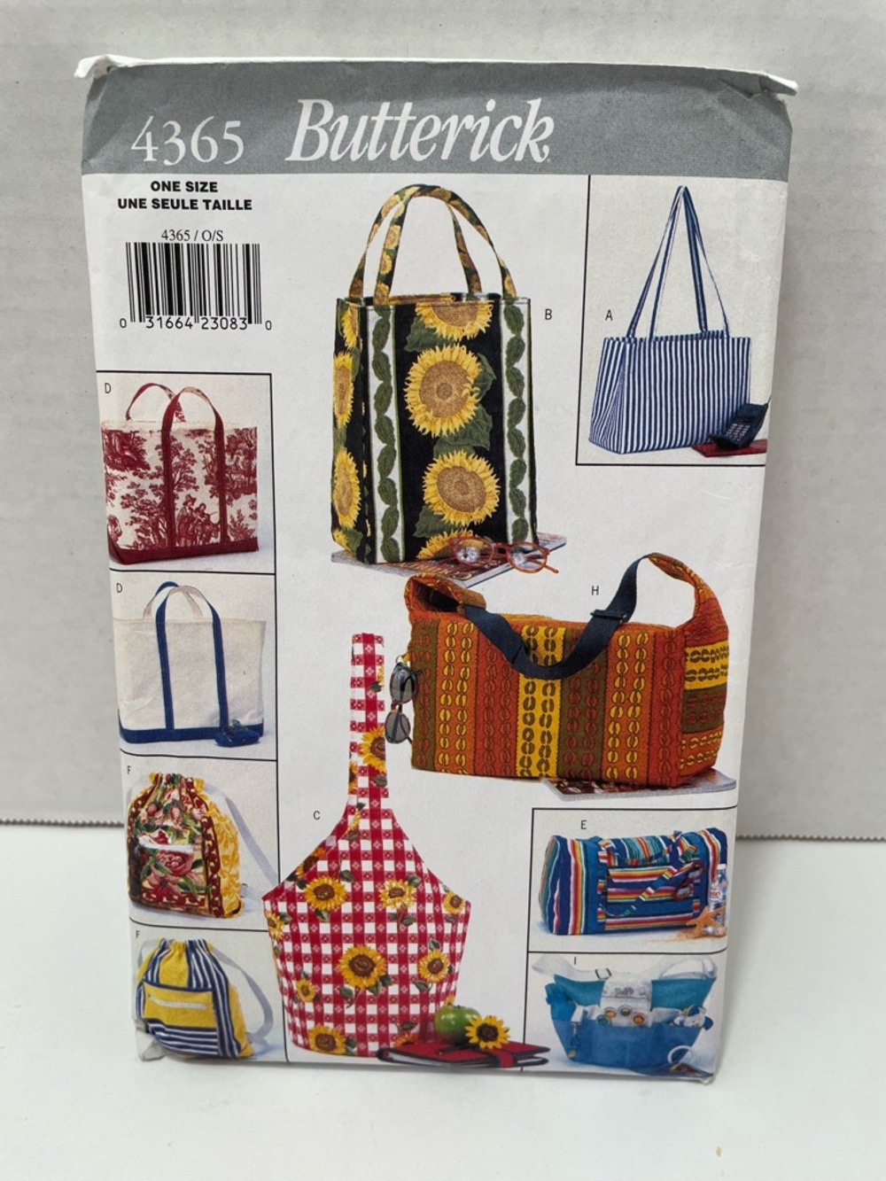 Butterick Tote Bag Pattern